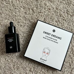 glowiest brightening serum & eye mask set